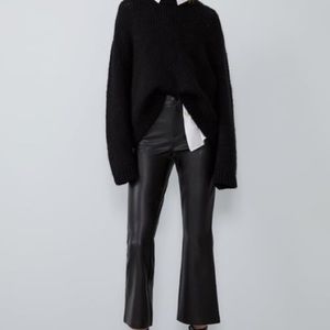 Leather flare pant